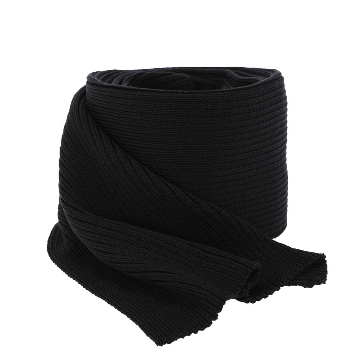 Šátek zimný pánsky čierny 100% extrafine merino vlna Brayan