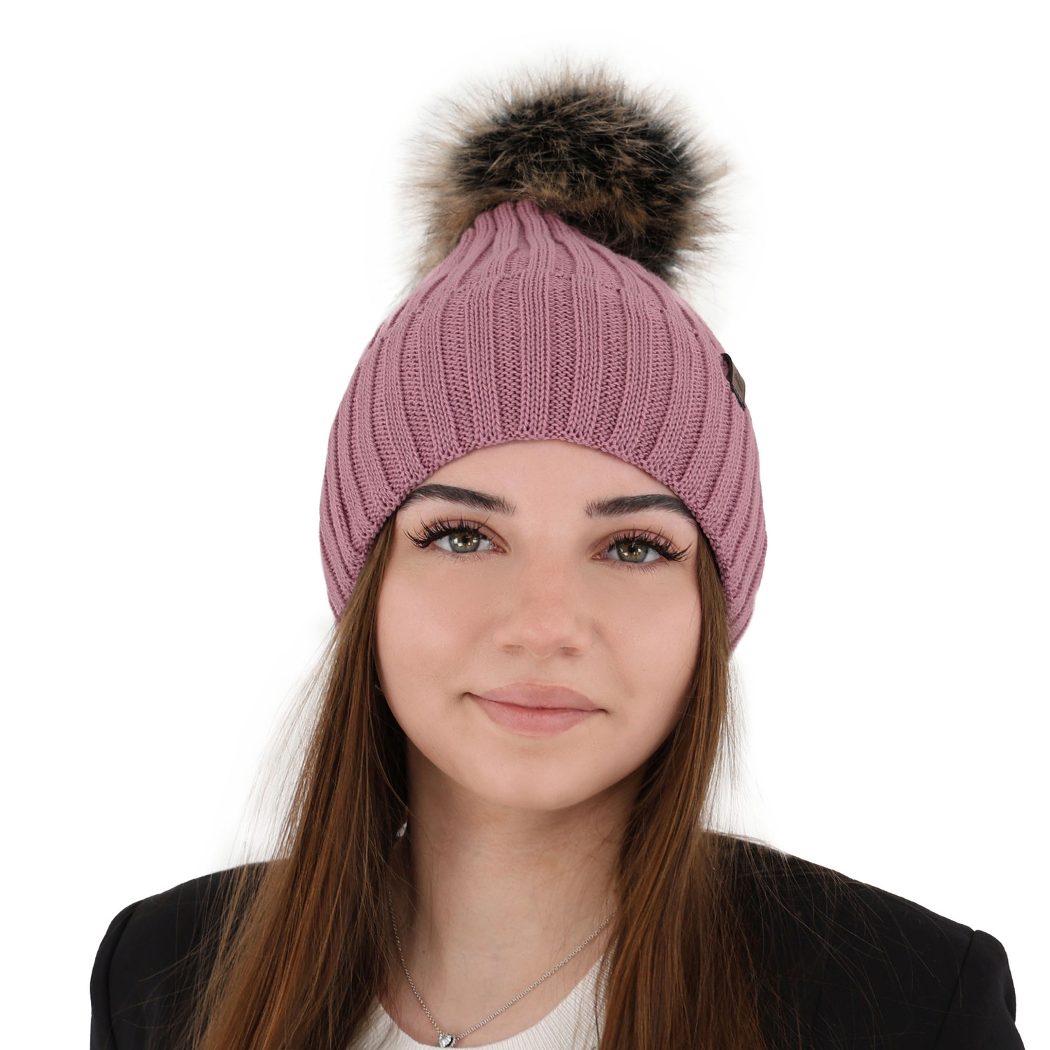 Dámska zimná čiapka šedá merino vlnená Texa