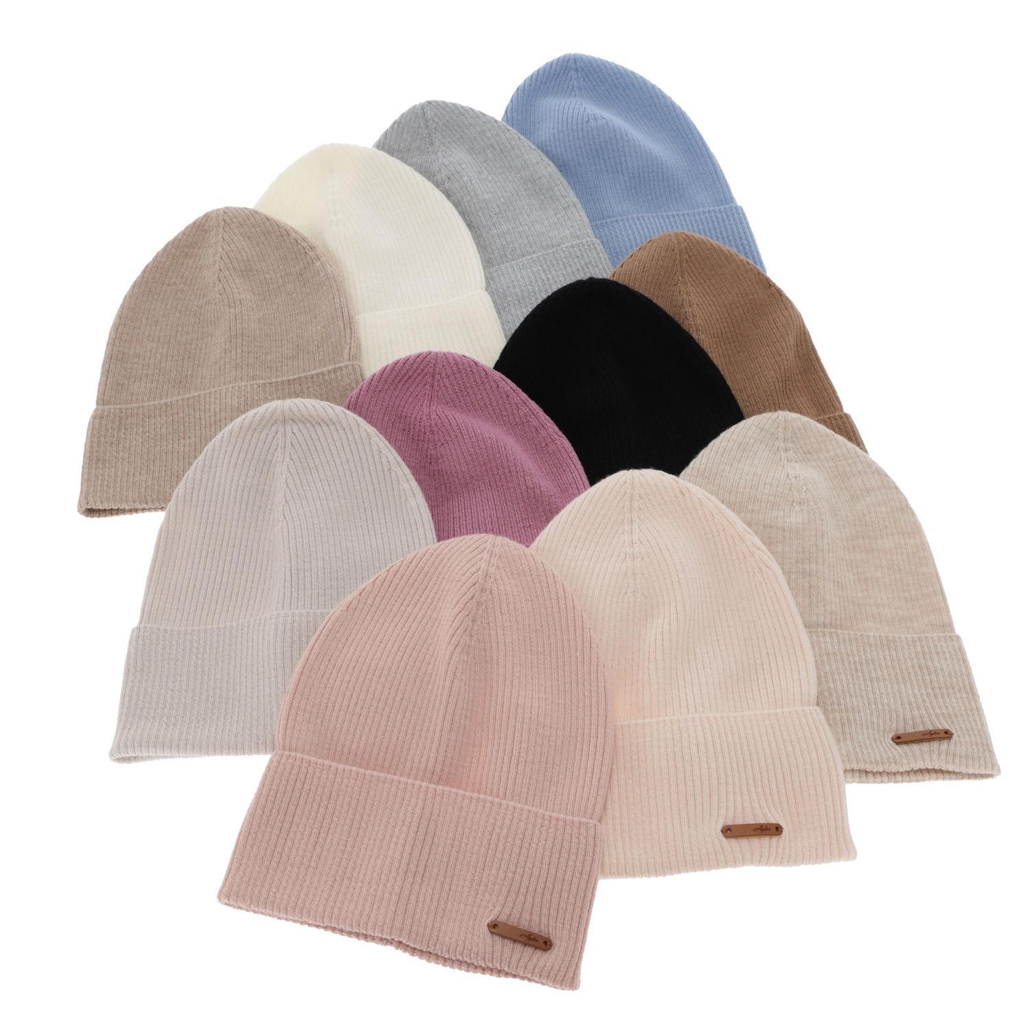 Dámská podzimní/zimní čepice, světle růžová, 100% merino vlněná, Flerra