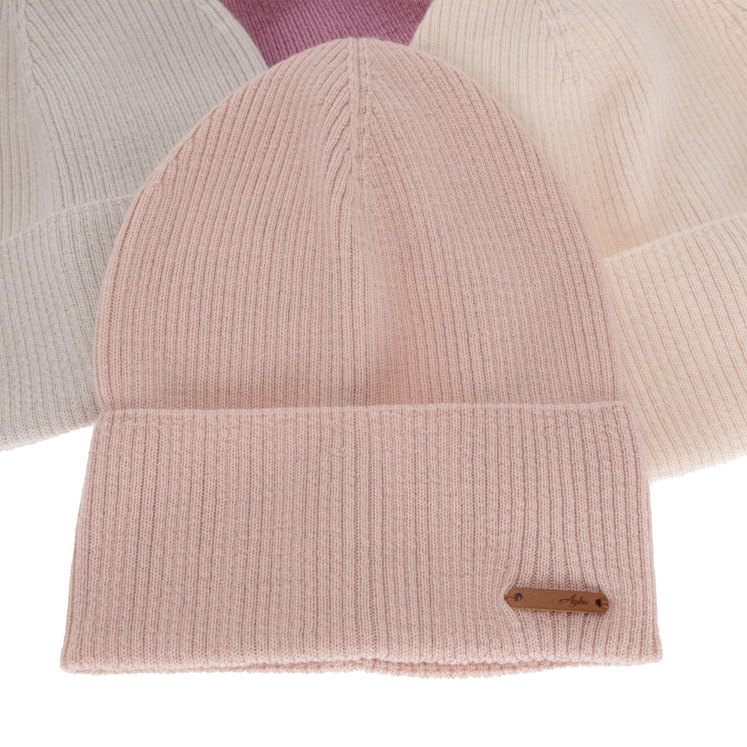Dámská podzimní a zimní čepice, fialová, 100% merino vlněná, Flerra