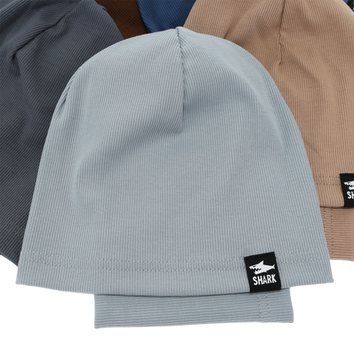 Komplet podzimní, jarní chlapecký: čepice a tunel, bavlněný, šedý, Rumel