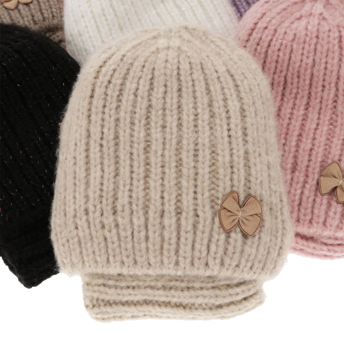 Komplet zimnej dívčej: čiapka a tunel bílý Ingrid