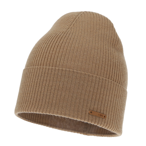 Dámská podzimní/ jarní čepice, camel, 100% merino vlněná, Flerra