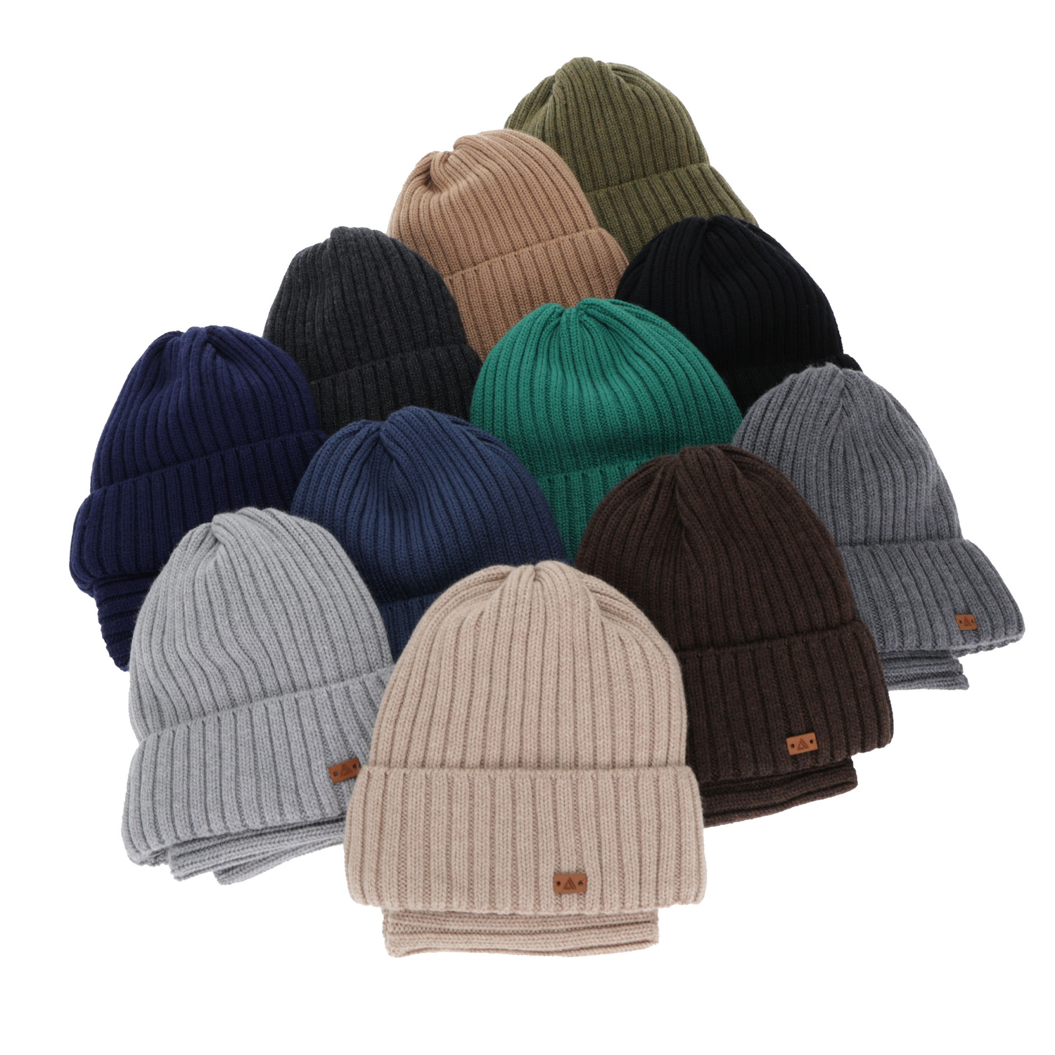 Komplet zimní chlapecký: čepice a tunel, 100% merino vlněný, hnědý, Umberto