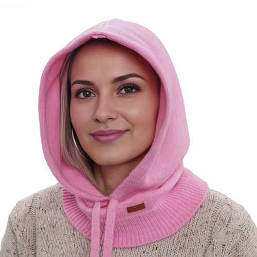 Kukla zimní dámská, růžová, s merino vlnou, Elizabeth