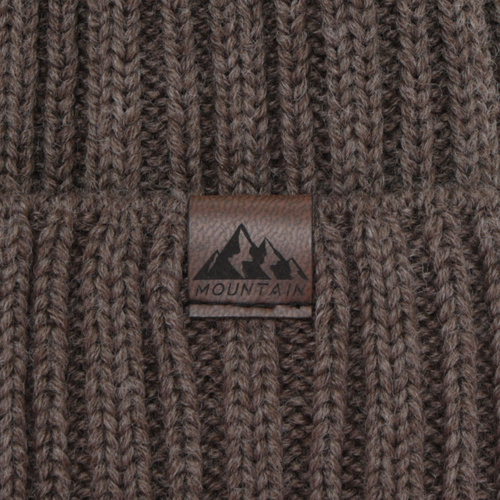 Pánská zimní čepice, camel, s merino vlnou, Huno