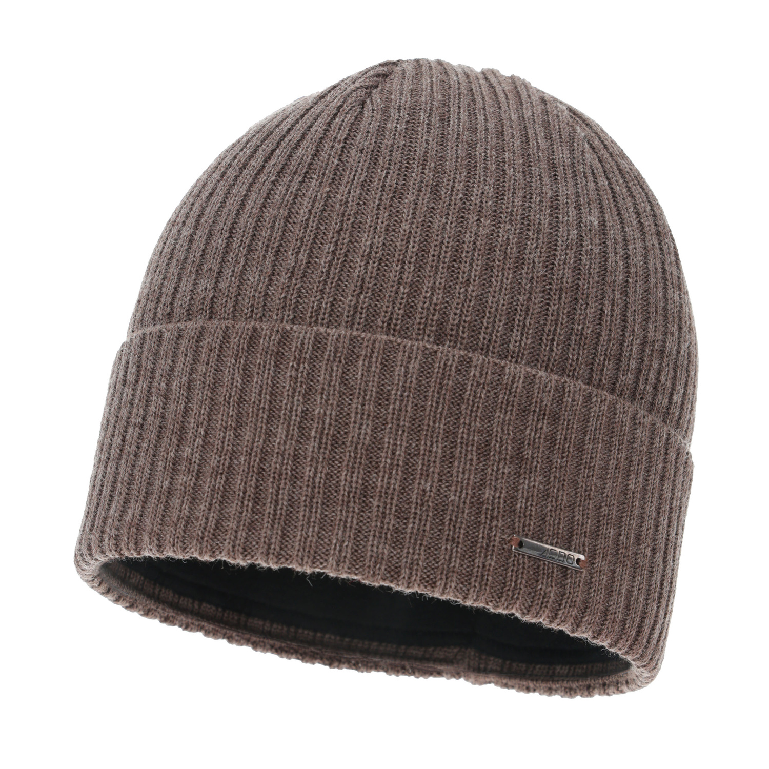 Pánská zimní čepice, béžová, s merino vlnou, Baltor