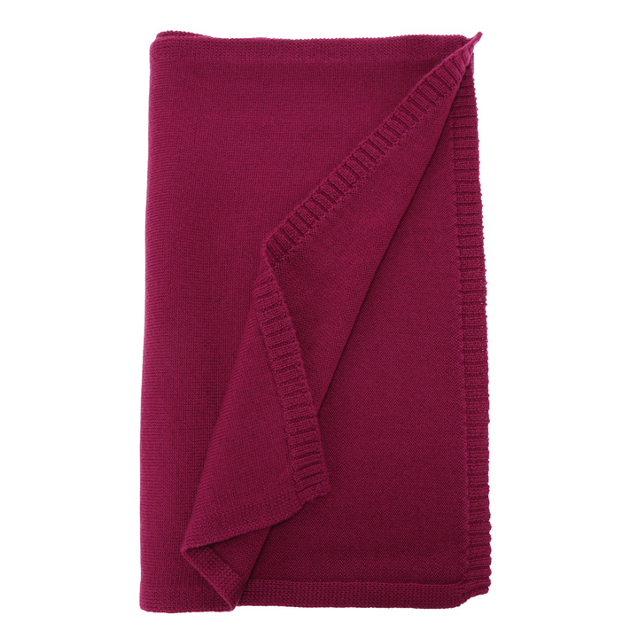 Šála zimní dámská, amarantová, 100% merino vlněná, Elonia