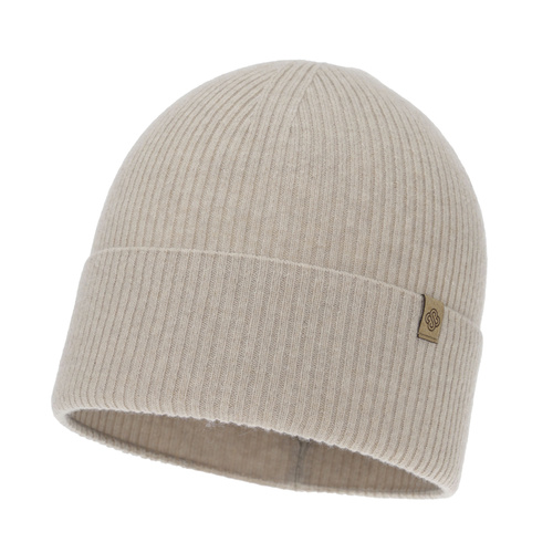 Dámská podzimní, zimní čepice, světle béžová, z merino vlny s kašmírem, Alineta