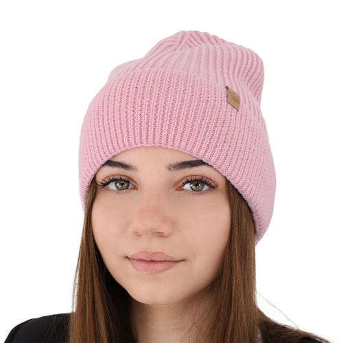 Dámská zimní čepice černá 100% extra fine merino vlněná Isla