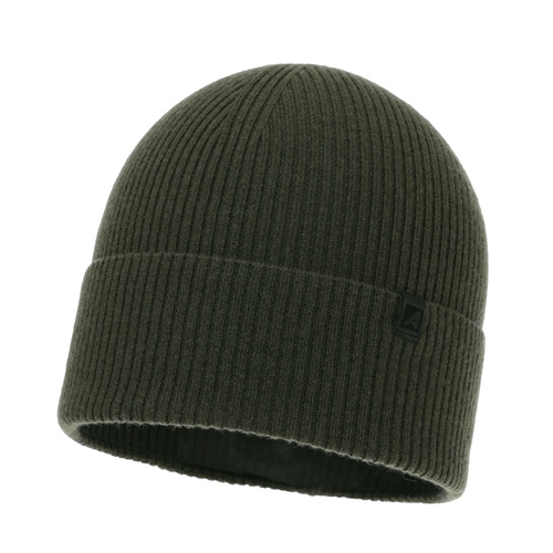 Pánská zimní čepice, khaki, s merino vlnou s kašmírem, Azuryt