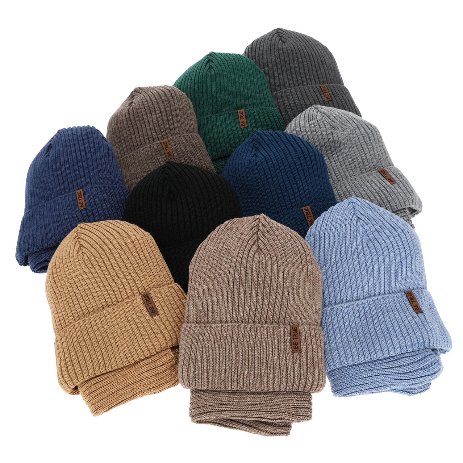 Čepice a tunel podšitý fleecem chlapecký zimní komplet, hnědý, s merino vlnou, Colton