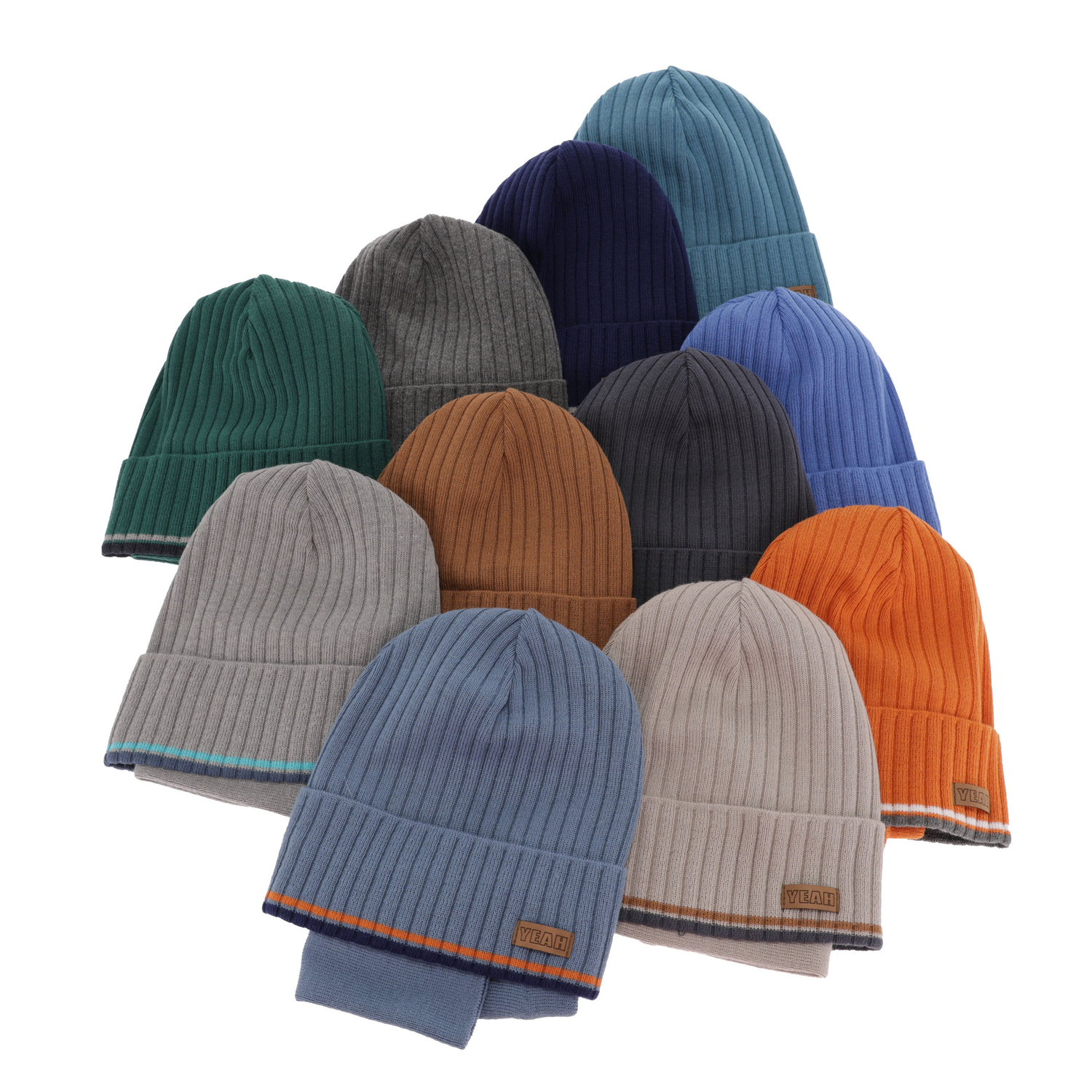 Komplet podzimní/jarní chlapecký: čepice a tunel, s bavlnou, tmavě modrý London