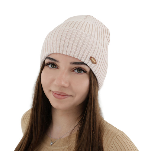 Dámská zimní čepice, černá, s merino vlnou Shila