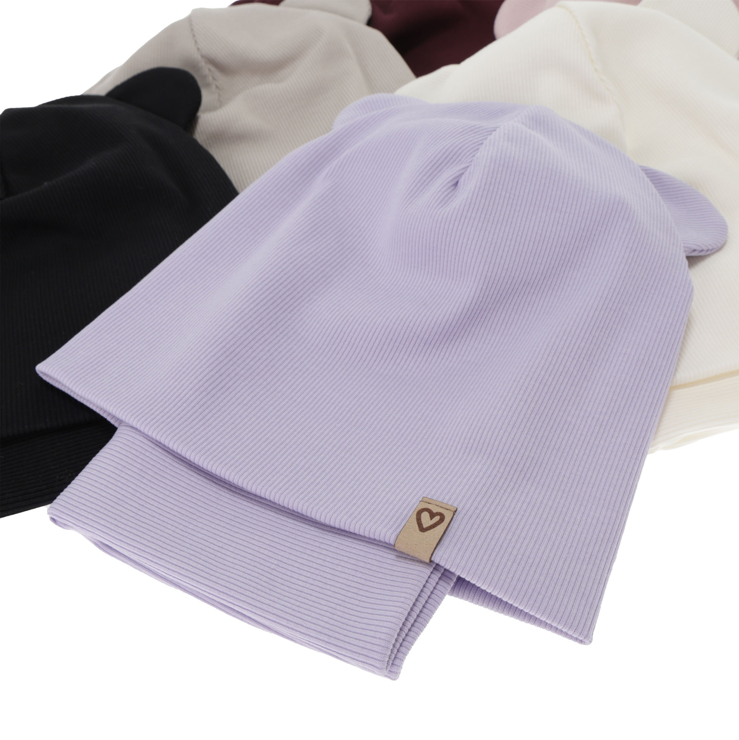 Komplet podzimní, jarní dívčí: čepice a tunel, bavlněný, béžový, Luminia