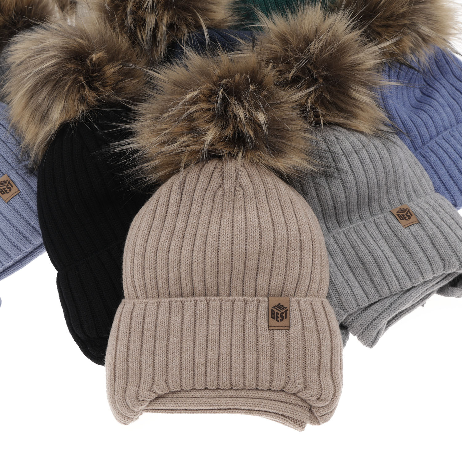 Komplet zimný chlapčenský: čiapka a tunel béžový 100% extra fine merino vlna Juno