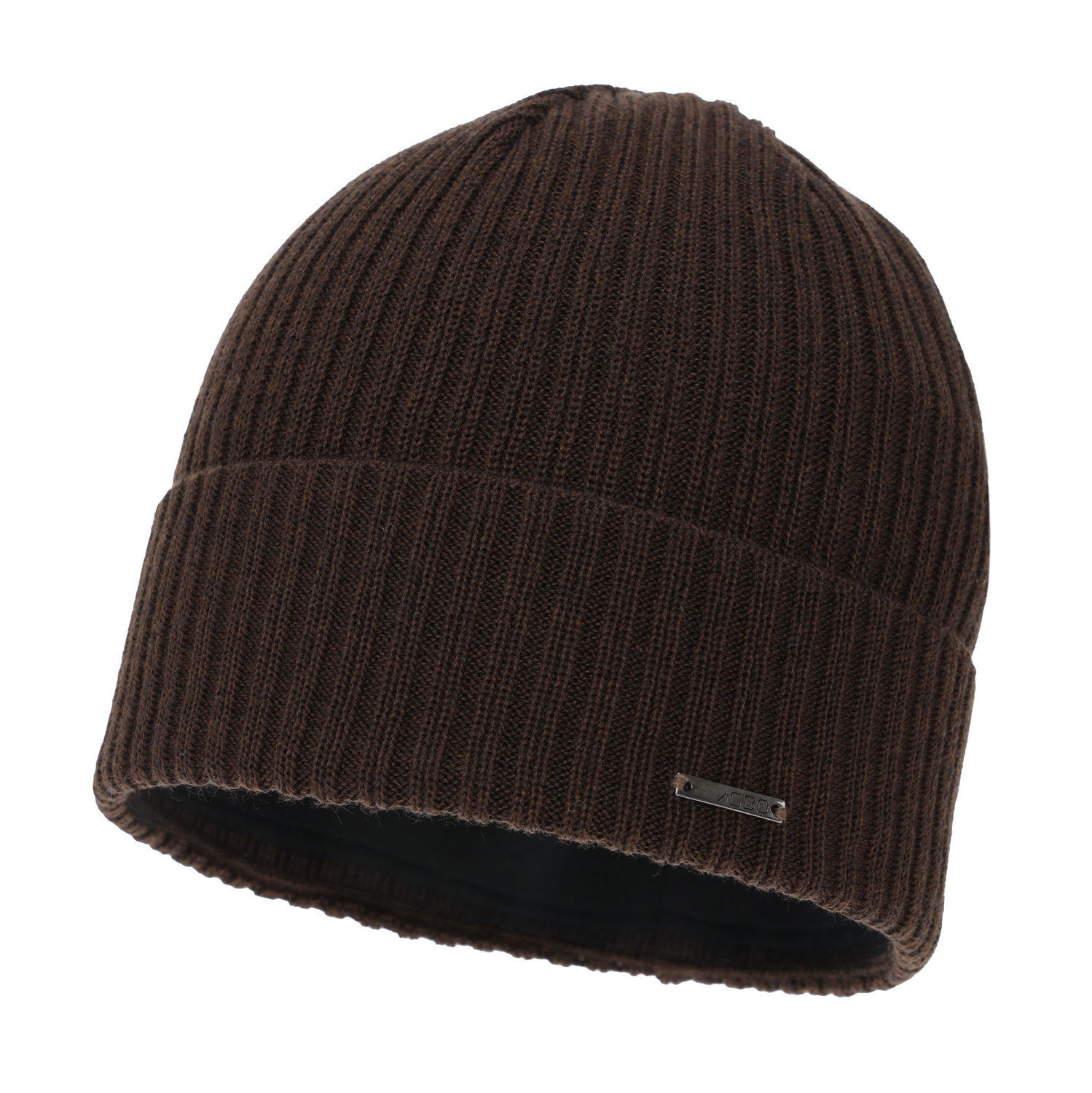 Pánská zimní čepice, hnědá, s merino vlnou, Baltor