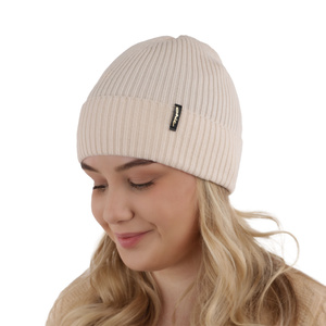 Dámská zimní čepice modrá 100% extra fine merino vlněná Megan