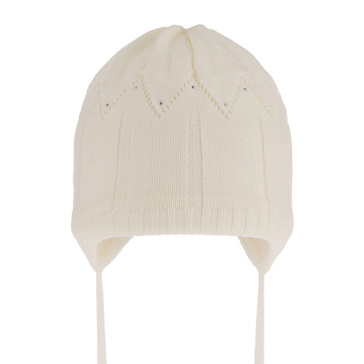 Čepice podzimní/jarní dívčí krémová Mercja