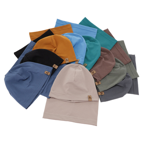 Komplet podzimní/jarní chlapecký: čepice a tunel modrý Griffin