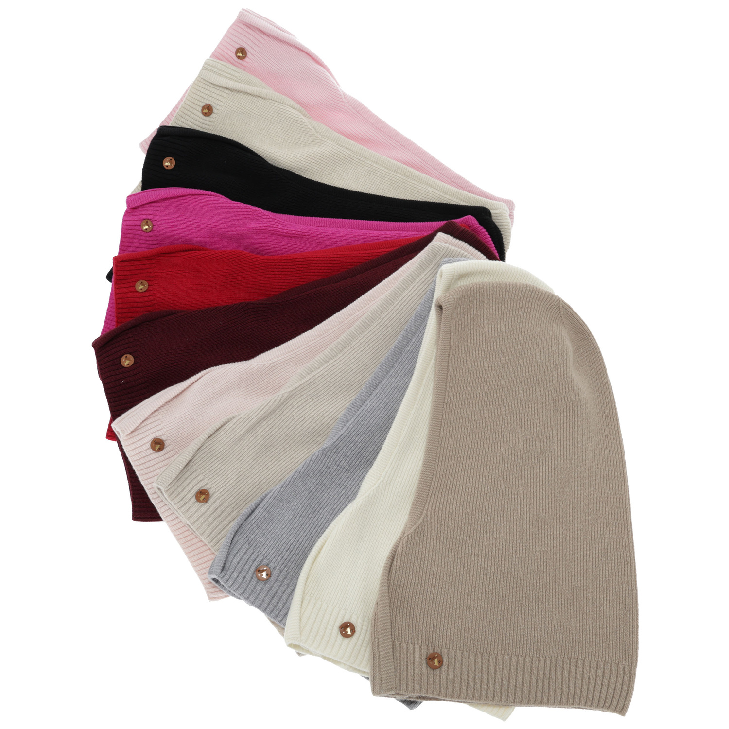 Kukla podzimní, zimní, dámská, béžová, merino vlna s kašmírem, Kiruna