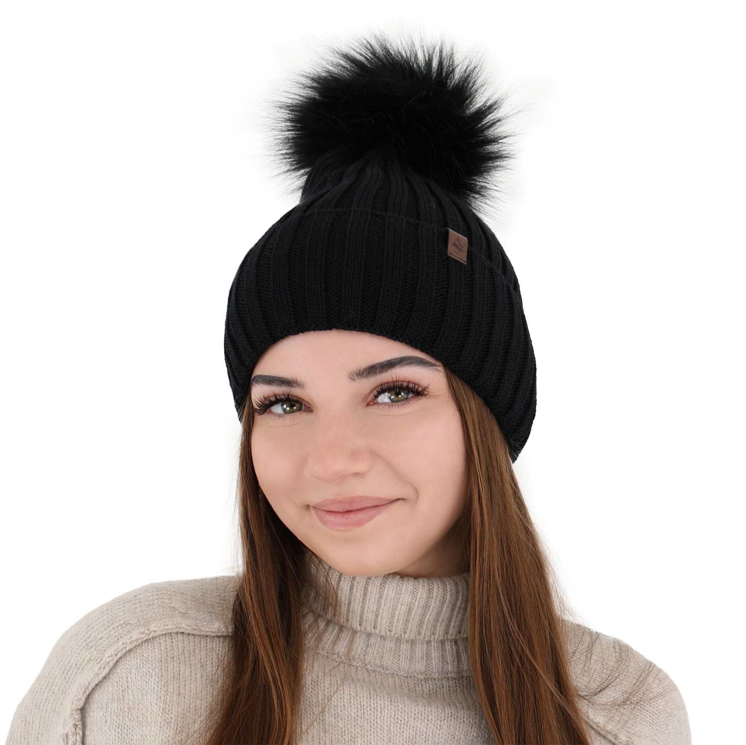 Dámska zimná čiapka šedá merino vlnená Texa