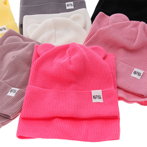 Komplet podzimní/jarní dívčí: čepice a tunel , s bavlnou, růžový Kajra