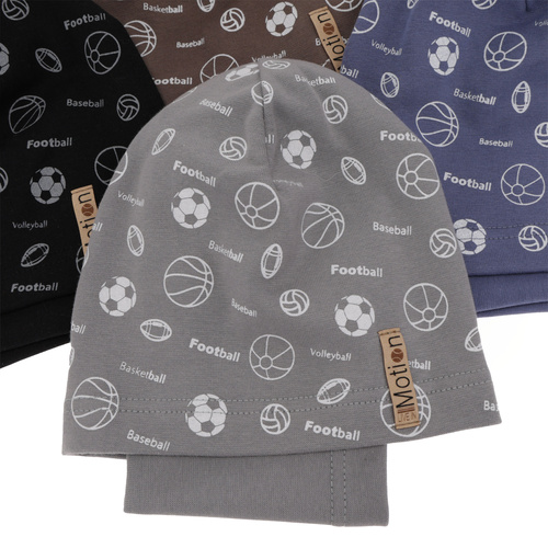 Komplet podzimní/jarní chlapecký: čepice a tunel hnědý Paolo