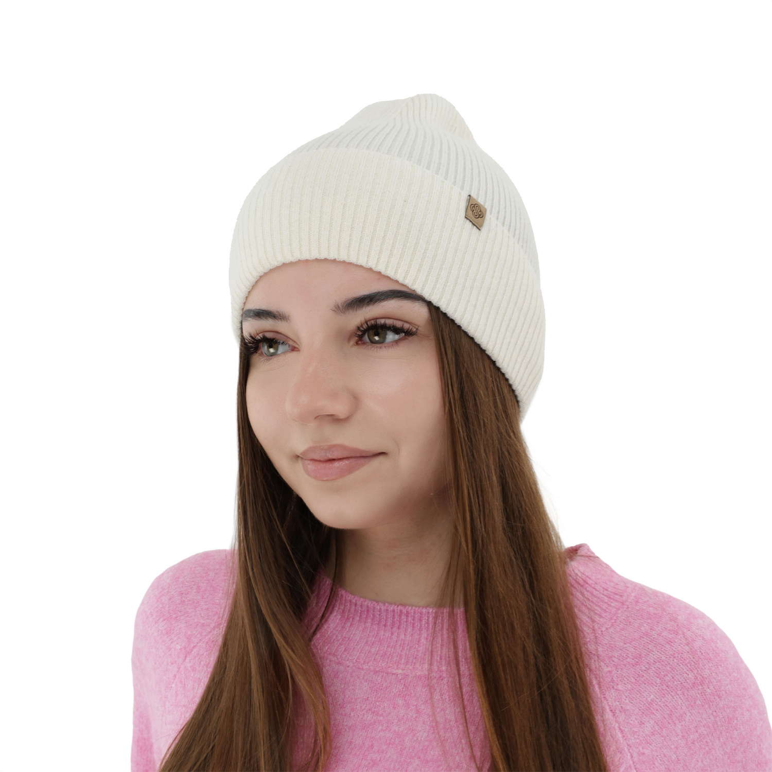 Dámská podzimní/jarní čepice, bordová, merino vlna s kašmírem, Alineta