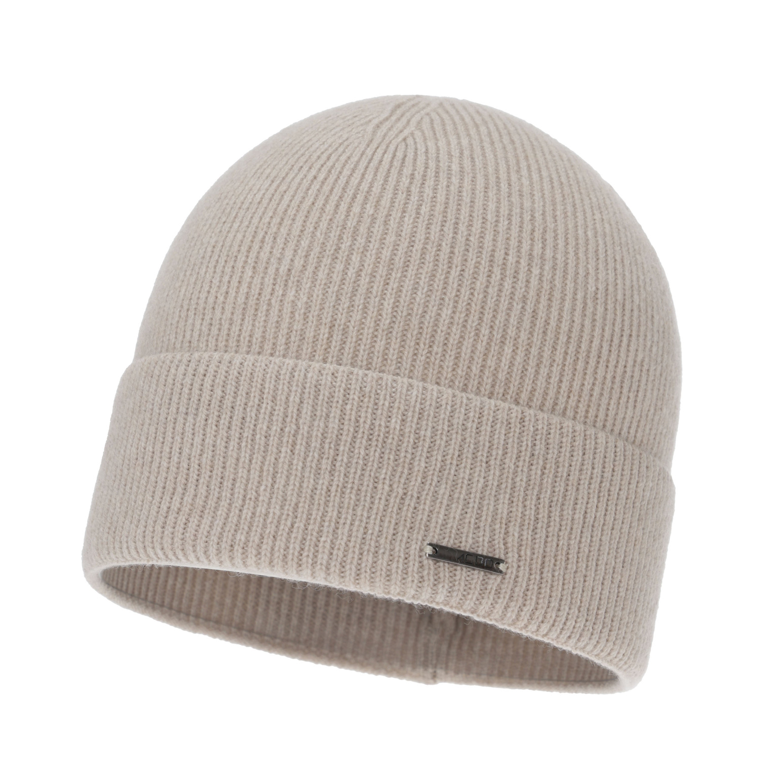 Dámská podzimní/zimní čepice, světle béžová, s merino vlnou s kašmírem, Sindra