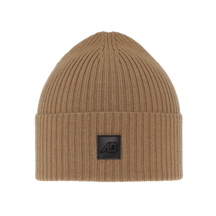 Pánská jarní/zimní čepice camel 100% extra fine merino vlněná Matias