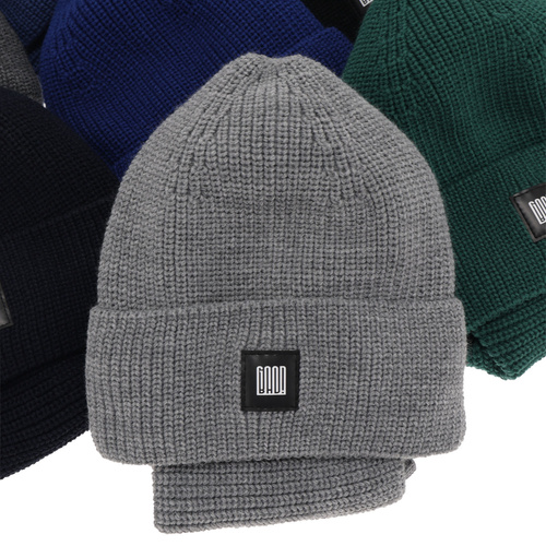 Komplet zimný chlapčenský: čiapka a tunel tmavě modrý Amadeo