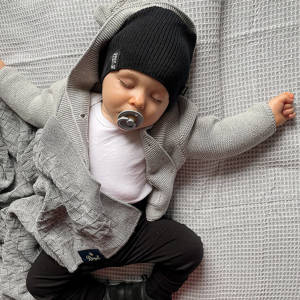 Komplet podzimní/jarní dětský: čepice a tunel, s bavlnou, khaki Tunis