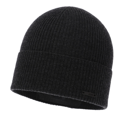 Pánská podzimní, jarní čepice šedá 100% merino vlněná Fleur