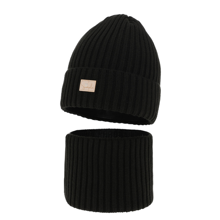 Komplet zimnej dívčej: čiapka a tunel černý Tampa