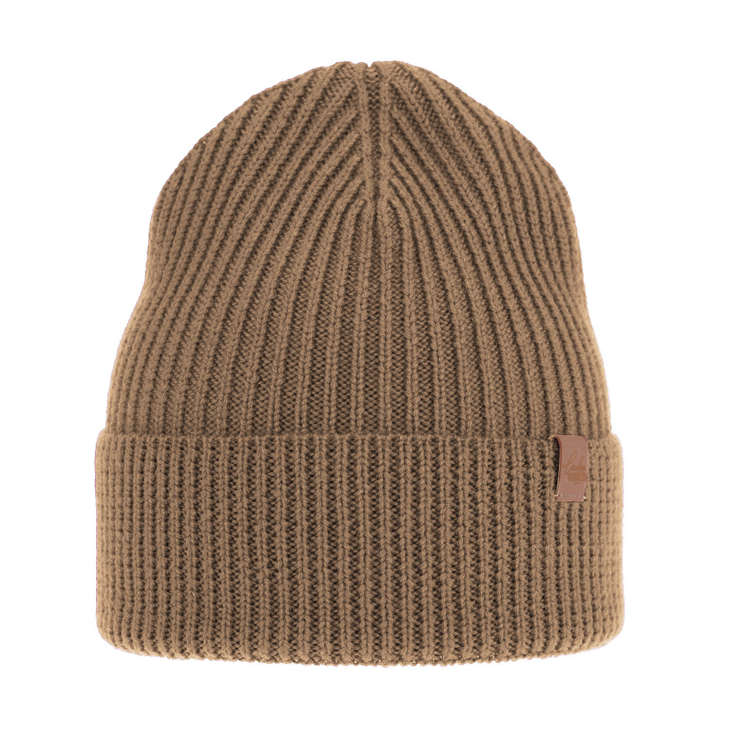 Dámská zimní čepice, camel, 100% merino vlněná, Isla