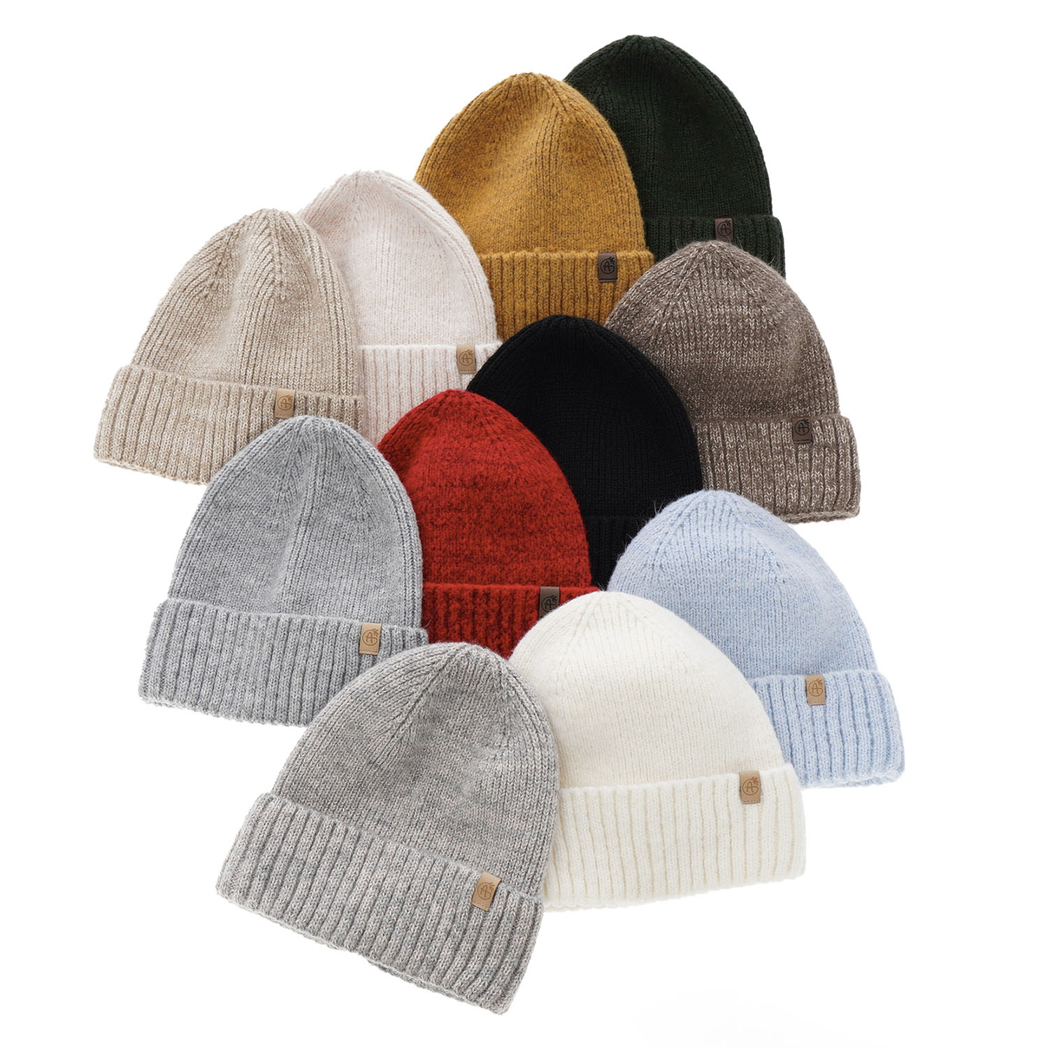 Dámska zimná čiapka hnedá merino vlnená Alvara