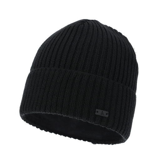 Pánská zimní čepice, černá, s merino vlnou, Jeffrey