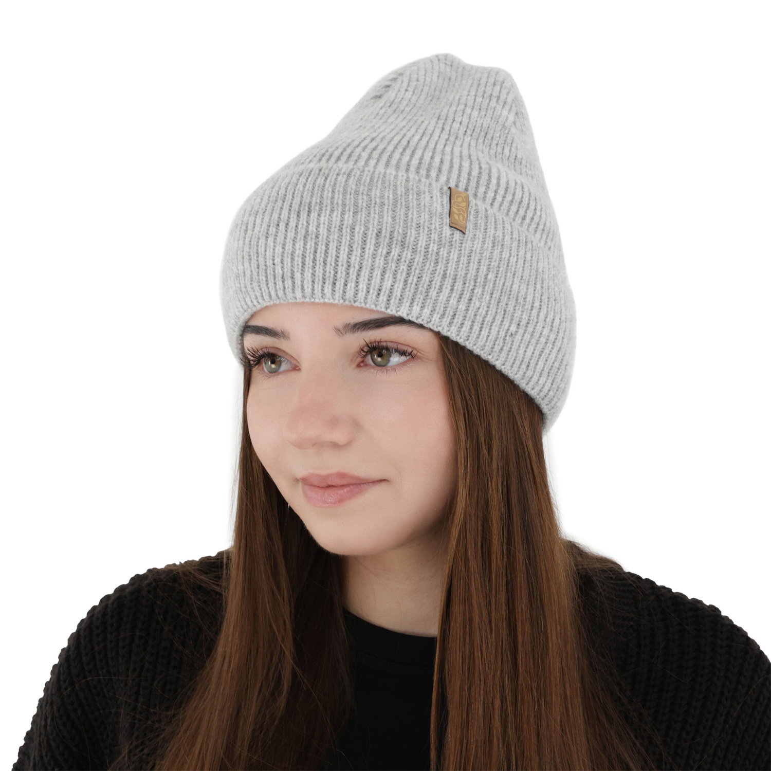Dámská zimní čepice, zimní, šedá, s merino vlnou, Tahoe
