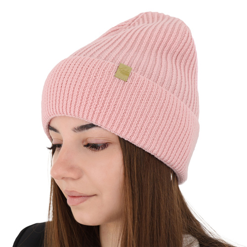 Dámská zimní čepice hnědá 100% extra fine merino vlněná Isla