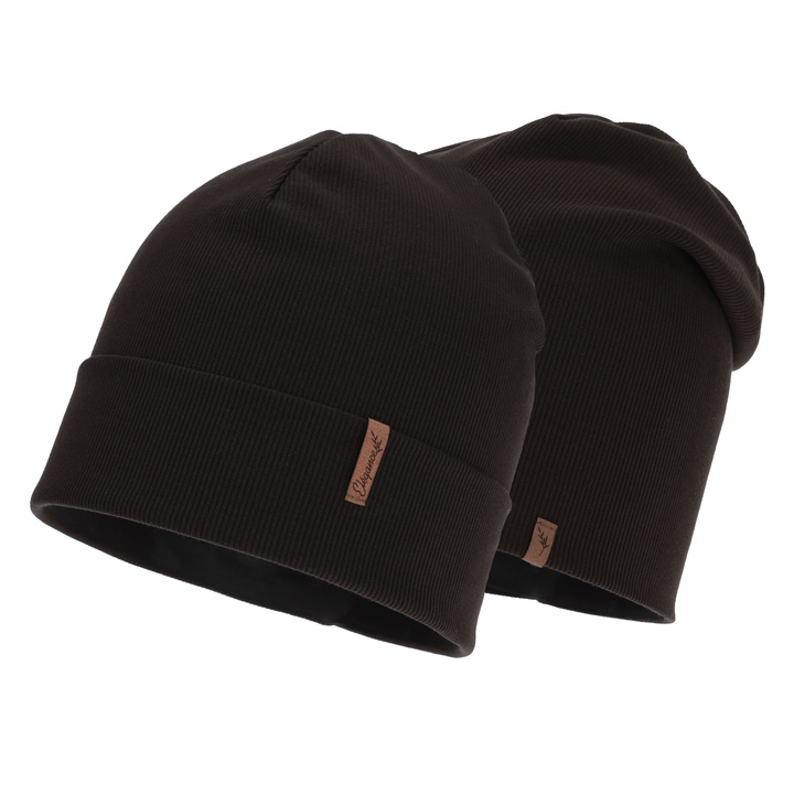 Dámská podzimní, jarní čepice, hnědá, bavlněná, Zenita