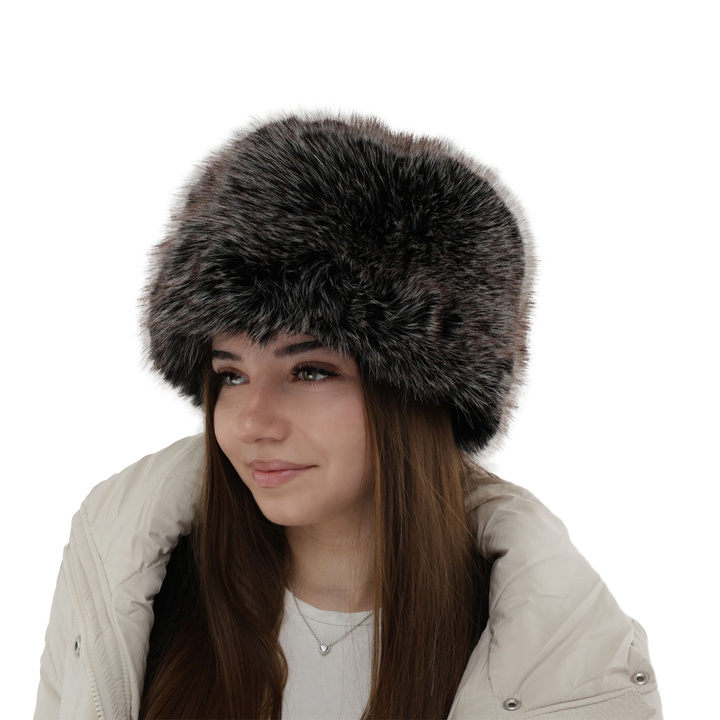 Dámská zimní čepice hnědá s podšívkou z vlnené Holly