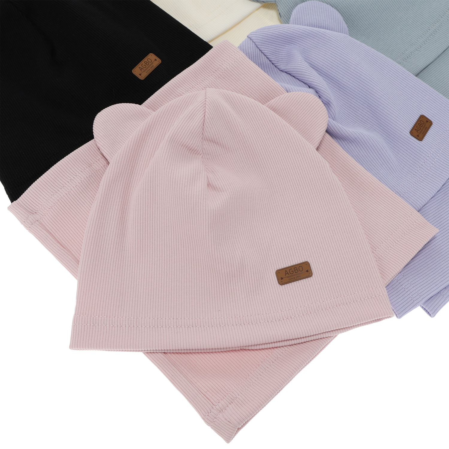 Komplet podzimní, jarní dívčí: čepice a tunel, bavlněný, béžový Georgea