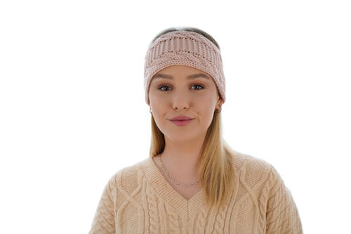 Dámská zimní čelenka béžová Bera