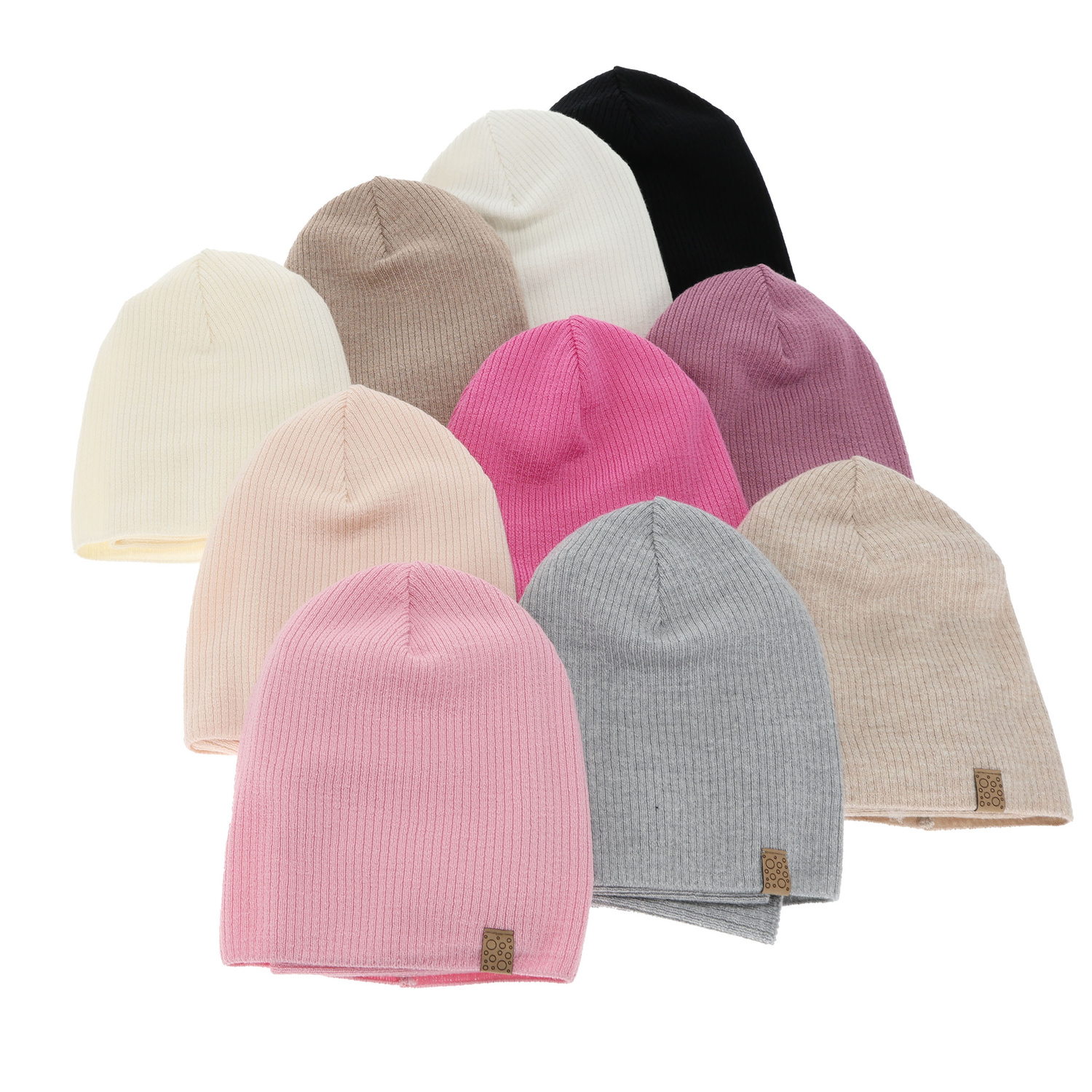 Komplet jesenný/jarný dievčenský čiapka a tunel černý 100% extrafine merino vlna Ricona