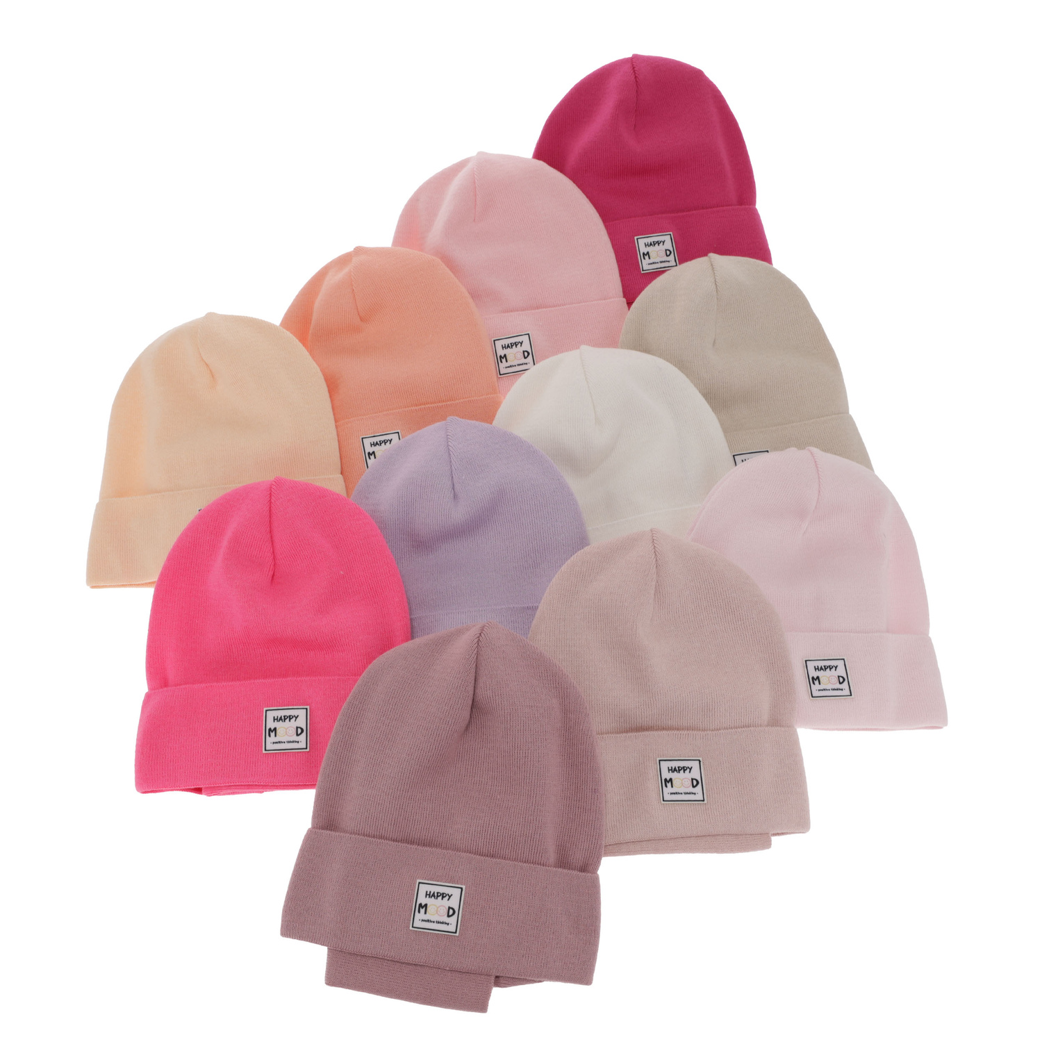 Komplet podzimní/jarní dívčí: čepice a tunel, s bavlnou, růžový Mersila