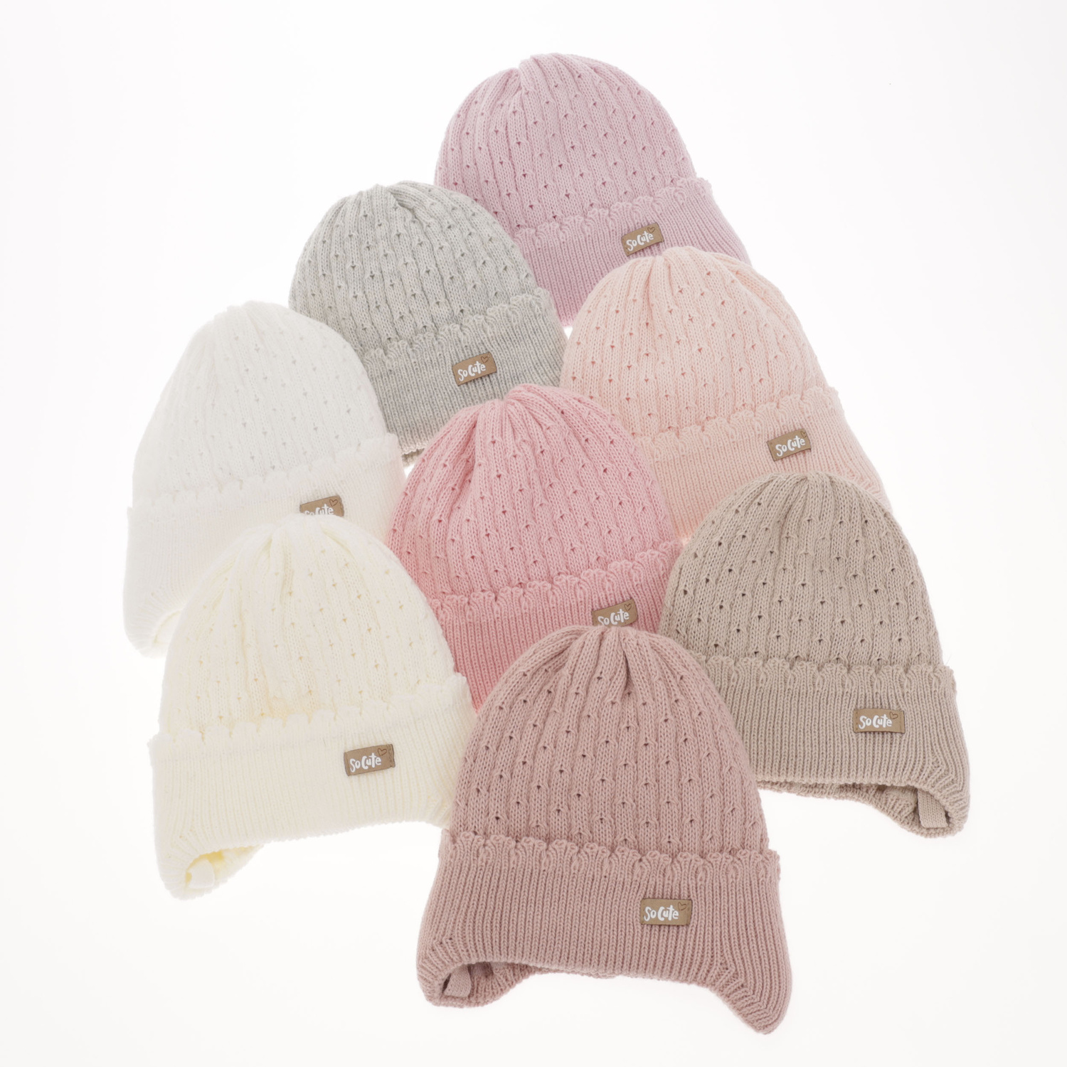 Dívčí podzimní/jarní čepice růžová Tema