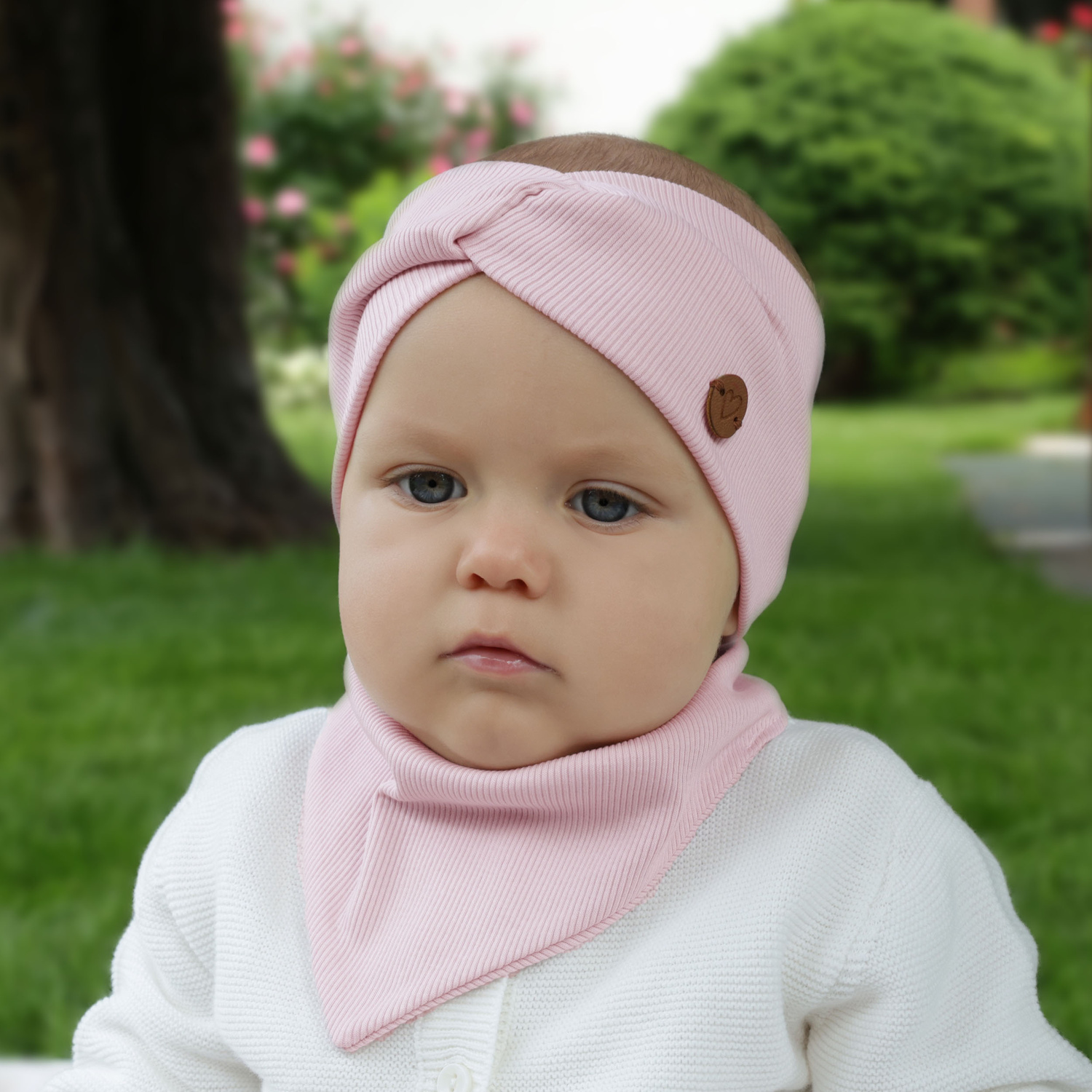 Čelenka podzimní/jarní dívčí bavlna béžová Kasjana