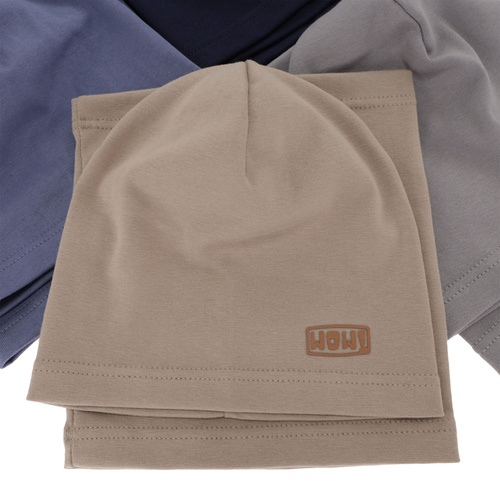 Komplet podzimní/jarní chlapecký: čepice a tunel černý Frizer