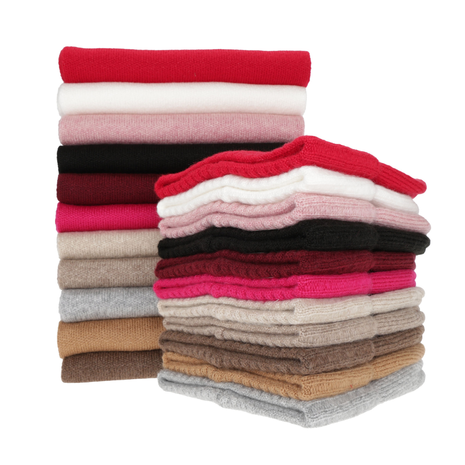 Komplet zimní dámský: čepice a šála, červený, Shasta